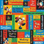 Disney Sandylion MICKEY PHRASES 12"X12" Scrapbook Paper