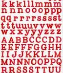 Doodlebug Mini Just My Type LADYBUG Alphabet Stickers