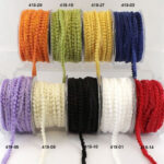 May Arts 3/8" MINI POM POM RIBBON 1 yard yd