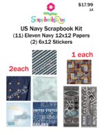 US NAVY 12"x12” Scrapbook Kit 1A