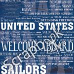 US NAVY 12"x12” Scrapbook 1B Paper Sticker 12pc Kit - Image 2