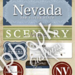NEVADA LOVELY Travel Stickers 11pc
