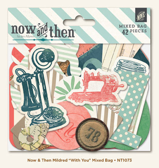 Now_Then_Mildred_Mixed_Bag.jpg My Mind's Eye Now & Then Mixed Bag Diecuts Mildred 32 pc - Image 1
