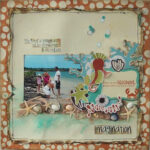 Kaisercraft ROCK POOL WAVES 12X12 Scrapbook Beach Paper 1 Sheet - Image 2