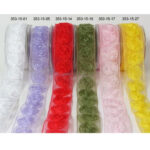 May Arts 1.5" SHEER ROSETTE RIBBON Flower Trim 1 yard yd - Image 12