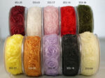 May Arts 1.5" SHEER ROSETTE RIBBON Flower Trim 1 yard yd