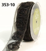 May Arts 1.5" SHEER ROSETTE RIBBON Flower Trim 1 yard yd - Image 2