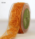 May Arts 1.5" SHEER ROSETTE RIBBON Flower Trim 1 yard yd - Image 7