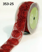 May Arts 1.5" SHEER ROSETTE RIBBON Flower Trim 1 yard yd - Image 5