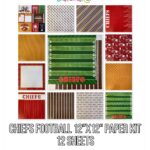 Scrapbooksrus CHIEFS FOOTBALL 12"X12" Scrapbook Paper Kit 12 Sheets