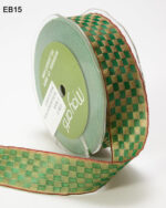May Arts 1" WOVEN CHECKERED RIBBON Trim 1 yard yd - Image 3