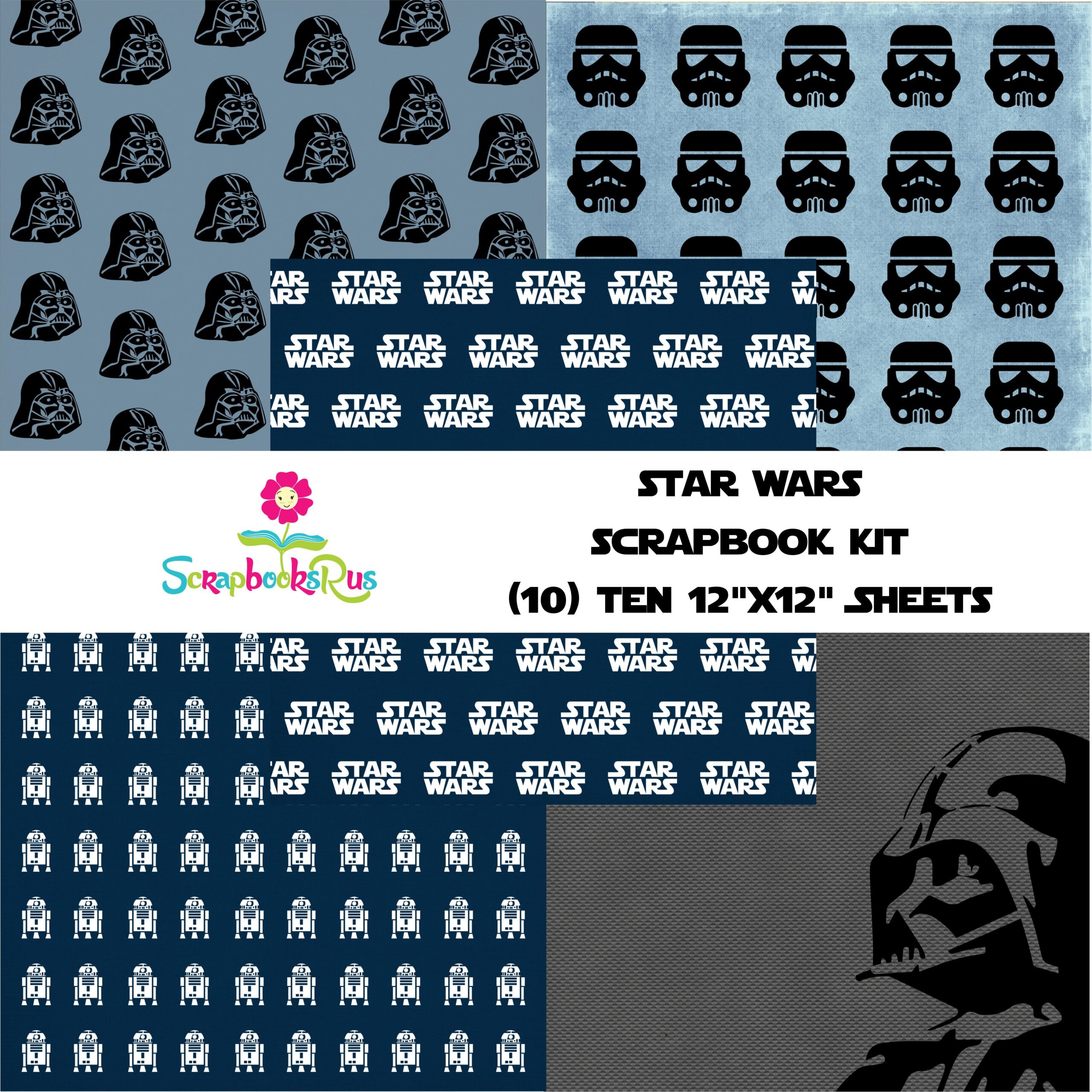 StarWars_Scrapbooksrus.jpg STAR WARS 12"X12" Scrapbook Kit 10 Sheets Scrapbooksrus - Image 1
