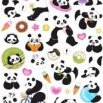 Sticker King PLAYFUL PANDA Glitter Stickers 34pc