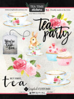I LOVE TEA Kit 12"X12" Scrapbook Paper Stickers 3pc - Image 5