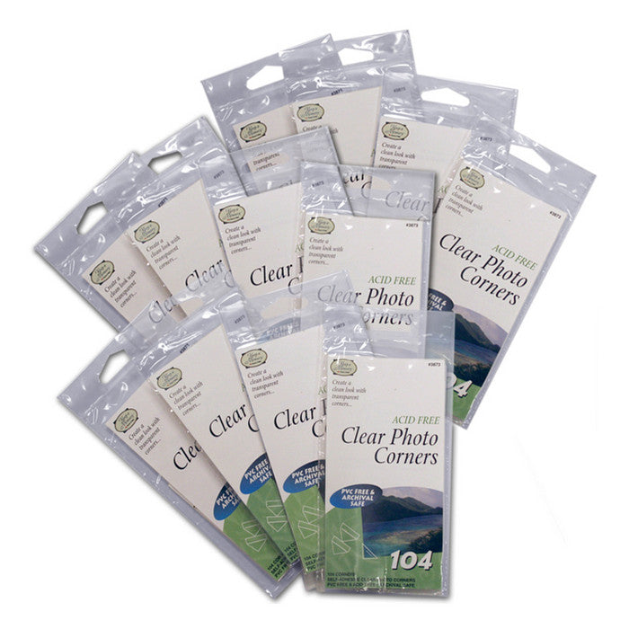 Thermoweb_Clear_Photo_Corners.jpg ThermOWeb PHOTO CORNERS 104 Pieces Acid Free Self Adhesive - Image 1