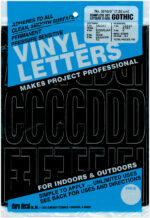 Duro Vinyl Stickers GOTHIC BLACK Letter & Numbers 1-3 inch - Image 4