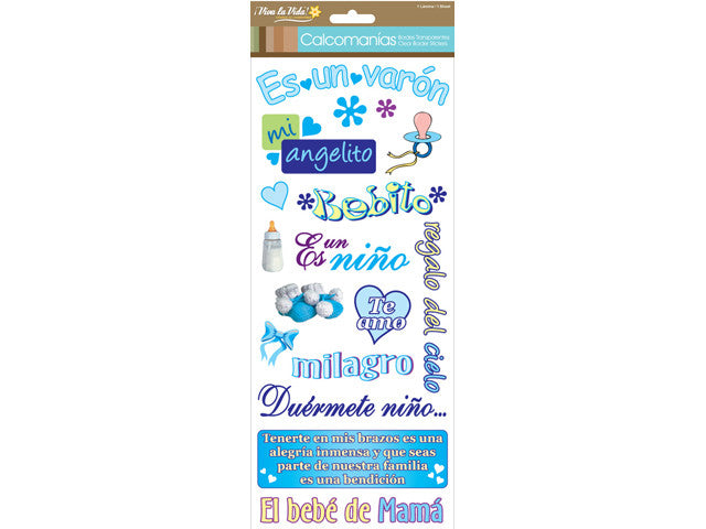 Viva_La_Vida_Its_a_boy.jpg Viva la Vida Calcomanias ES UN VARON Clear Spanish Baby Boy Stickers - Image 1