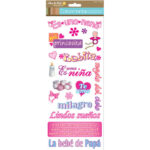 Viva la Vida Calcomanias ES UNA NENA Clear Spanish Baby Girl Stickers