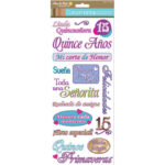 Viva la Vida QUINCEANERA Clear Spanish Quince Stickers 6x12