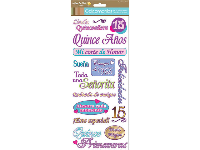 Viva_La_Vida_Quinceanera.jpg Viva la Vida QUINCEANERA Clear Spanish Quince Stickers 6x12 - Image 1