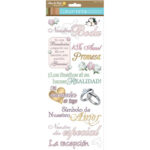 Viva la Vida NUESTRA BODA Clear Spanish Wedding Stickers 6x12