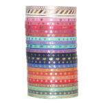Scrapbooksrus Skinny Gold Foil Decorative Washi Tape 24 Rolls - Image 3
