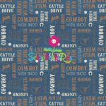 Western HEART OF THE WEST WORDS 12"x12" Cowboy Scrapbook Paper