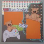 Page Kit WII LOVE Video Game Playing (2) 12x12 Scrapbook Layouts - Image 2