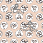 Winnie the Pooh TIGGER CLASSIC CIRCLES 12"X12" Scrapbook Paper