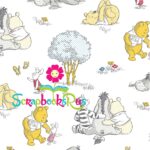 Winnie the Pooh NURSERY 12"x12" Scrapbook Paper