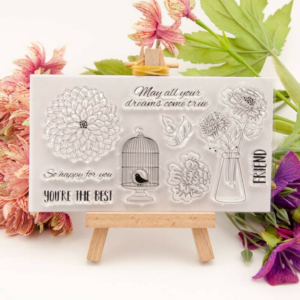 You_re_the_Best_Friend_Stamp.jpg YOU'RE THE BEST Clear Acrylic Stamp Set 8pc - Image 1