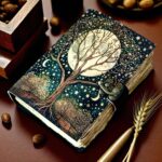 Soft Leather Journal Grimoire TREE OF LIFE Blank Lock A7 - Image 4