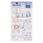 Paper House BABY BOY WATERCOLOR 3D Stickers 13pc - Image 2