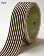 May Arts IVORY STRIPES 1.5" Ribbon 1 yard yd - Image 2