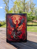 Soft Leather Journal Grimoire PHOENIX REBIRTH Handmade Blank A7 - Image 3