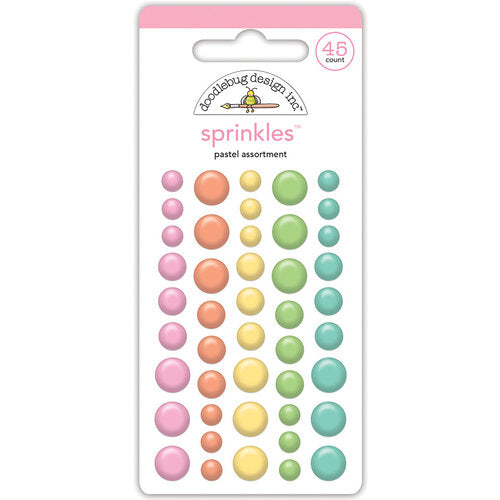 Doodlebug Pretty Kitty PASTEL SPRINKLES Stickers 45pc Doodlebug Pretty Kitty PASTEL SPRINKLES Stickers 45pc - Image 1