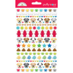 Doodlebug PUFFY ICONS DOGGONE CUTE Stickers 165pc