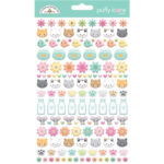 Doodlebug PUFFY ICONS PRETTY KITTY Stickers 139pc
