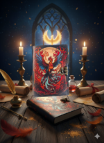 Soft Leather Journal Grimoire PHOENIX REBIRTH Handmade Blank A7 - Image 2