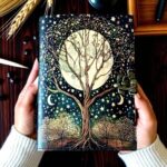 Soft Leather Journal Grimoire TREE OF LIFE Blank Lock A7 - Image 5