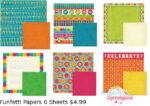 We R Memory Keepers FUNFETTI PAPER KIT Scrapbook Sheets #1
