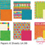 We R Memory Keepers FUNFETTI PAPER KIT Scrapbook Sheets #1