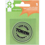 Imaginisce FAMILY FUN Arcade Token Acrylic Clear Stamp 1pc