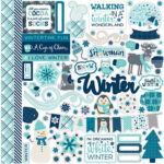 Echo Park Hello Winter ELEMENT STICKERS 12"x12"