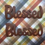 Faux Leather Word BLESSED Fall Scrapbook Title 1pc - Image 2