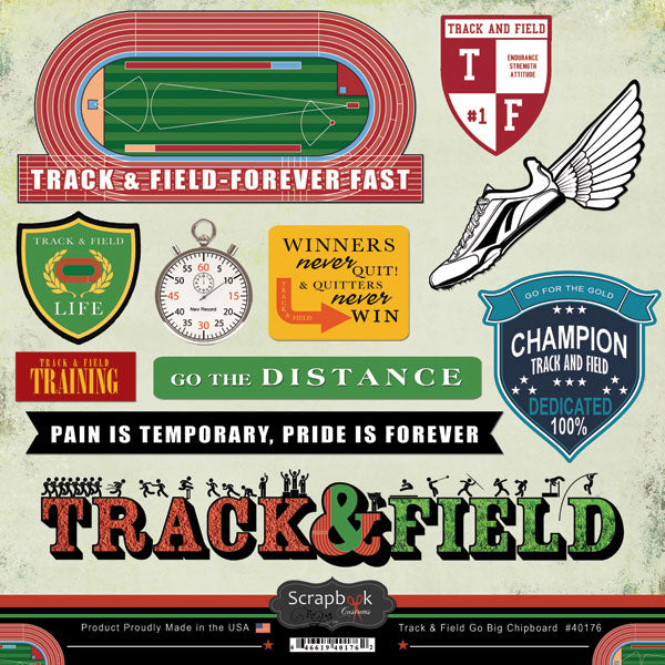 image_022e8bb5-57ab-4107-a9aa-9c17fa9a5447.jpg Scrapbook Customs TRACK & FIELD GO BIG STICKER 11pc. - Image 1