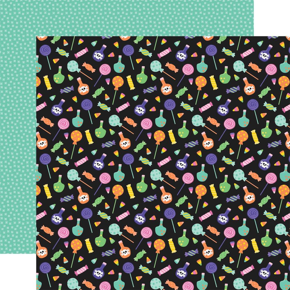 image_02b7b30b-26a4-42ce-b8e2-c8f00cc40ad0.jpg Echo Park Monster Mash CANDY HAUL 12"x12" Scrapbook Paper - Image 1
