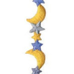 MOON AND STARS Border Trim Stick-On 1pc