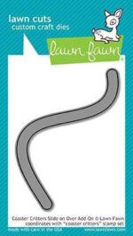 Lawn Fawn Cuts Coaster Critters SLIDE ON OVER ADD-ON Metal Craft Die