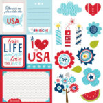 Bella Blvd ALL AMERICAN Collection 12"X12" Scrapbook Paper